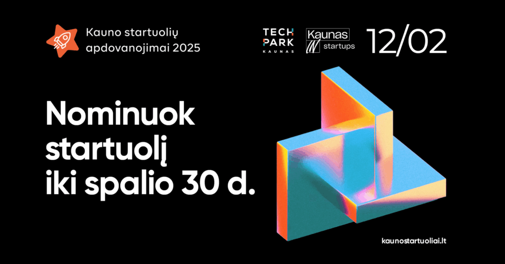 kviečia teikti nominacijas 2025 m. startuolių apdovanojimai