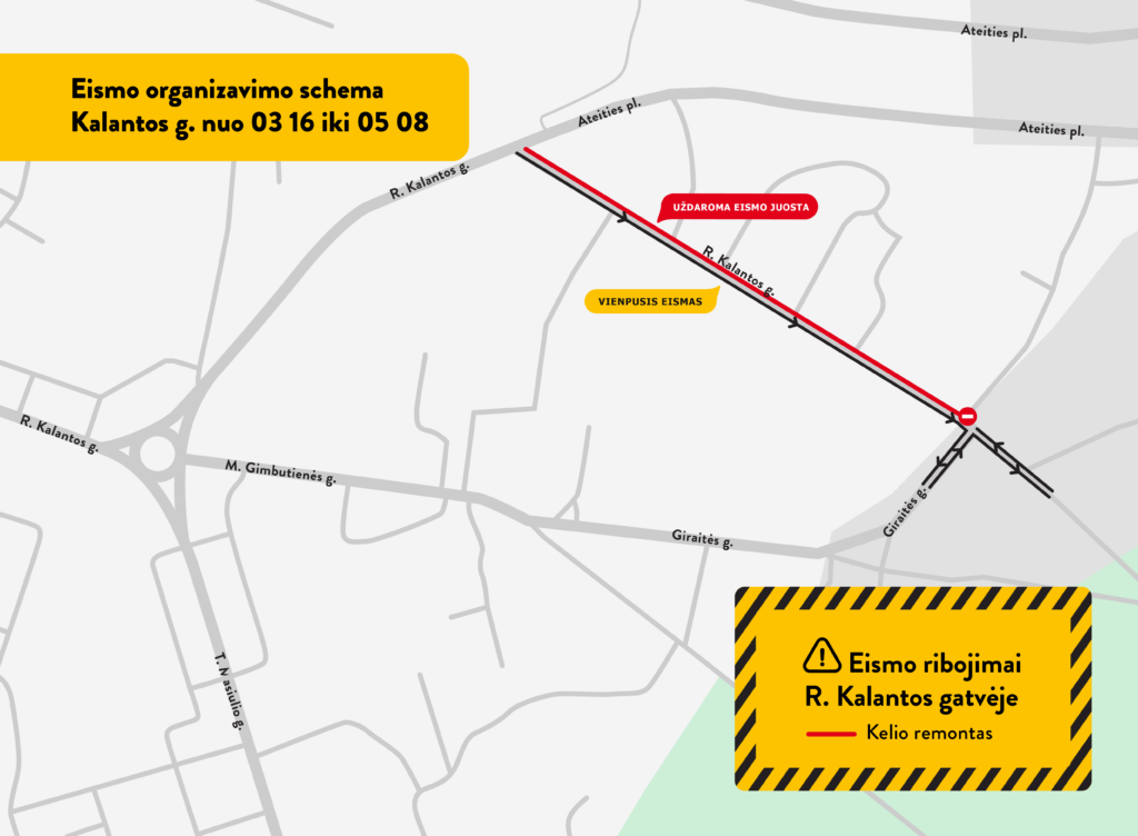 Kauno miesto savivaldybė Dėl remonto darbų – laikini eismo pokyčiai