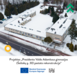 Kauno miesto savivaldybė Pasirašyta sutartis dėl projekto „Prezidento Valdo Adamkaus gimnazijos (Šeštokų g. 30) pastato rekonstrukcija“